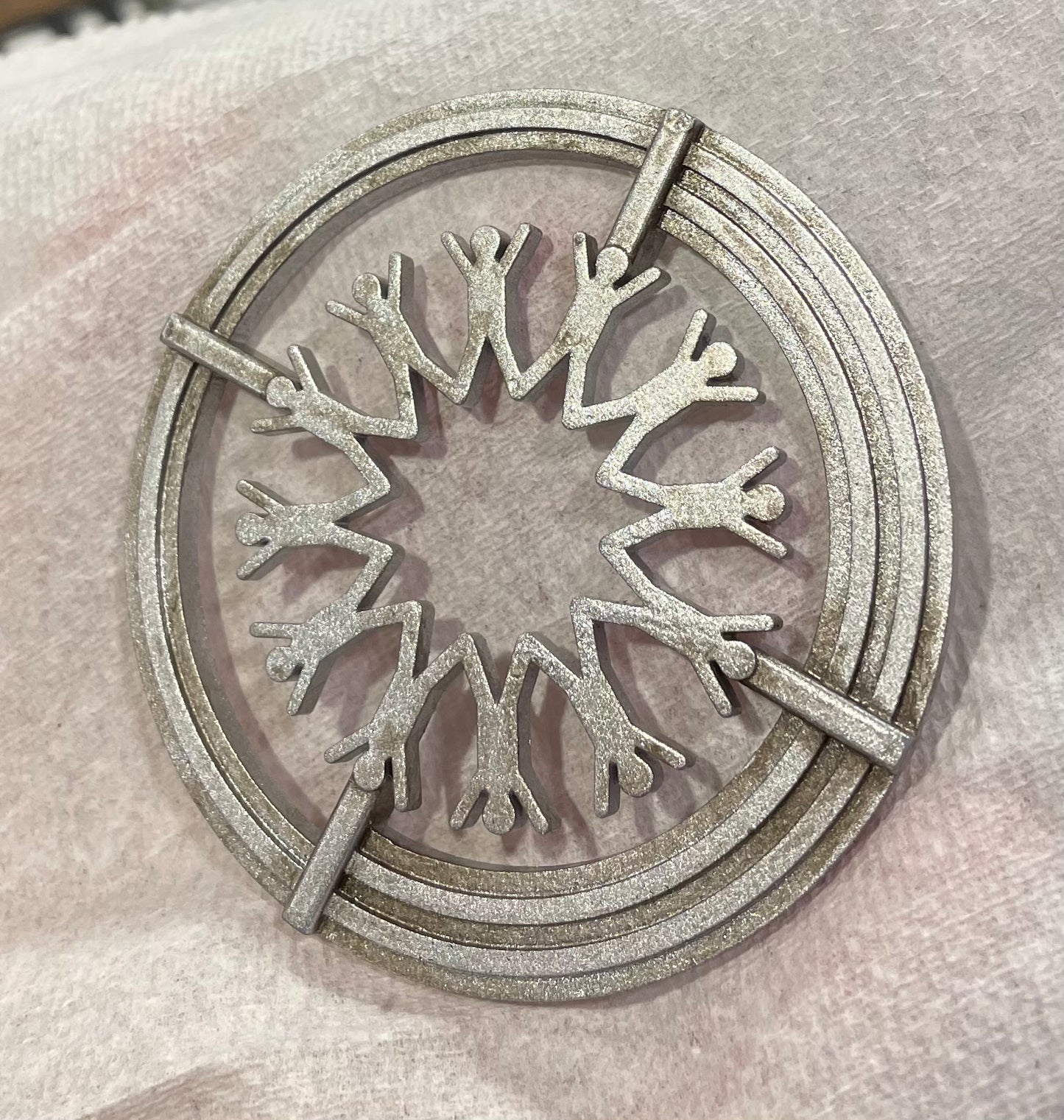 Silo - Wool - Mayor Ruth Jahns brooch (magnet or pinch clip fasteners available)