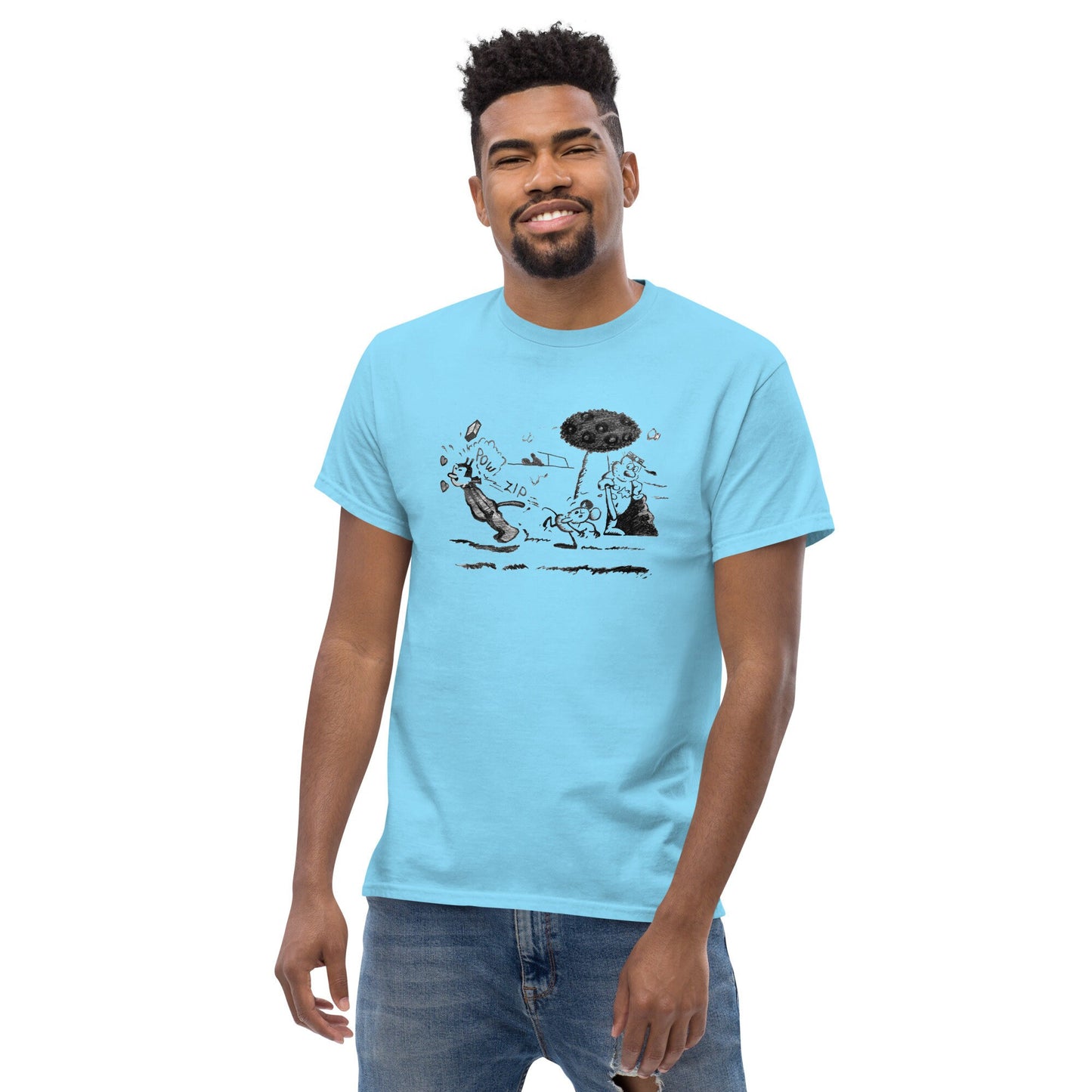 Straight Cut - Pulp Fiction Krazy Cat Short Sleeve T-Shirt