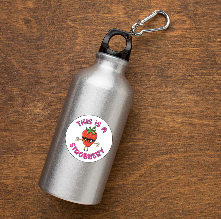 This is a strobbery, strawberry sticker, strawberry decal, printable sticker, Laptop Sticker, Digital Art, Stickers, Water Bottle Sticker, planner sticker, Die-Cut Sticker, Laptop Sticker, Water Bottle Sticker, planner sticker, custom sticker