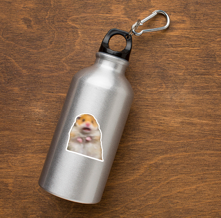 Surprised shock Hamster Meme Funny, Pokemon, printable sticker, Laptop Sticker, Digital Art, Stickers, Water Bottle Sticker, planner sticker, Die-Cut Sticker, Laptop Sticker, Water Bottle Sticker, planner sticker, custom sticker