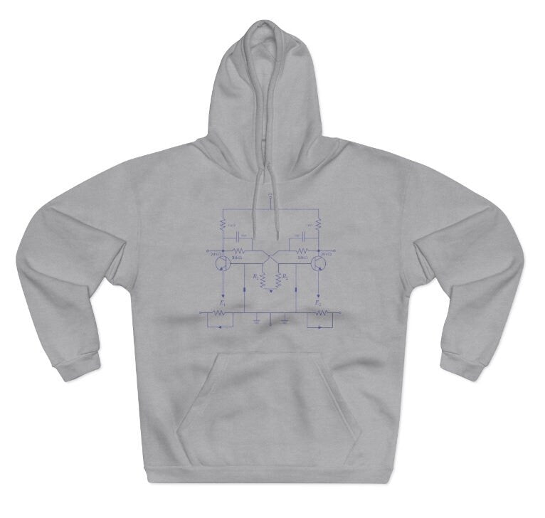 Straight Cut - Stranger Things Season 4 Dustin Circuit Diagram Unisex Hoodie