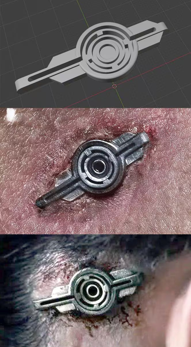 Neuromancer Head Plug / Jack - Necklace - Please read description about jump ring preference